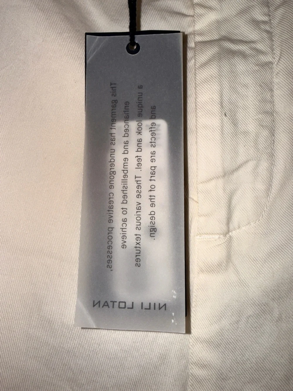 NWT Nili Lotan - Paris Cotton-Blend Twill Trousers - Neutrals Sz 00 /XXS - Picture 9 of 11